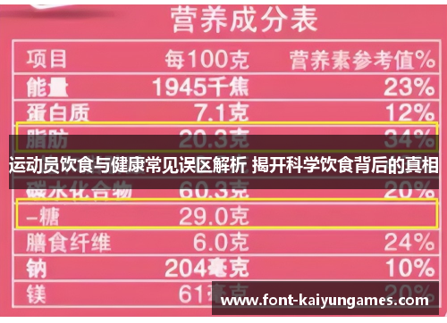 运动员饮食与健康常见误区解析 揭开科学饮食背后的真相 运动员饮食与健康常见误区解析 揭开科学饮食背后的真相